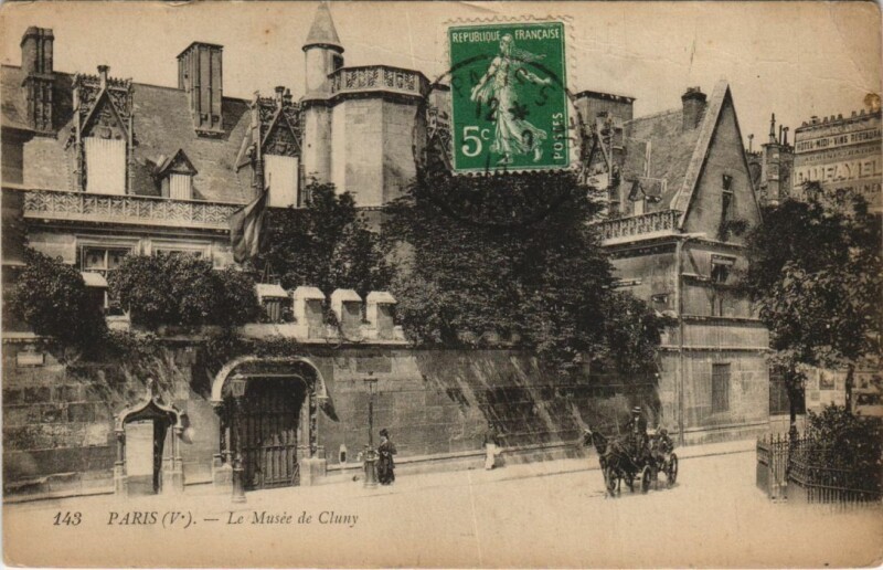 Carte postale ancienne Paris 5e Musée de Cluny