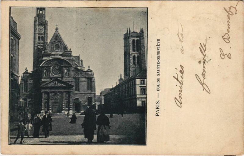 Carte postale ancienne Paris 5e Saint-Etienne-du-Mont