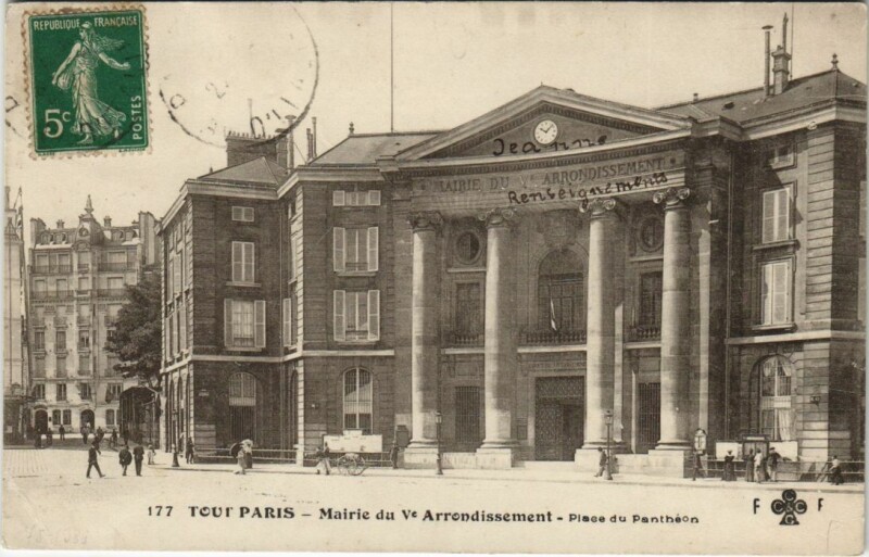 Carte postale ancienne Paris 5e Le Mairie