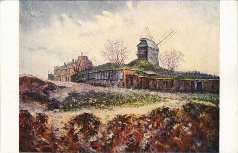 Carte postale ancienne Moulin de la Galette à Paris 18e