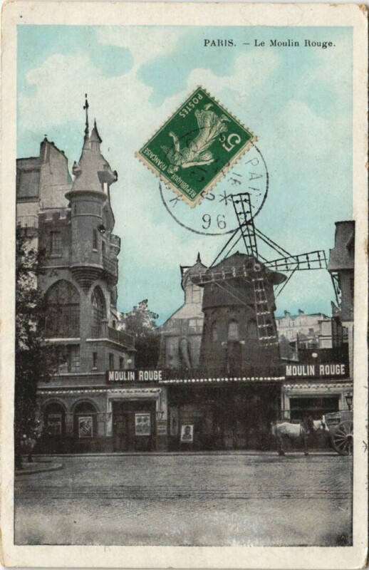 Carte postale ancienne Le Moulin Rouge à Paris 18e