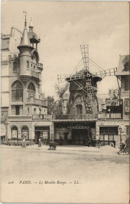 Carte postale ancienne Le Moulin Rouge à Paris 18e