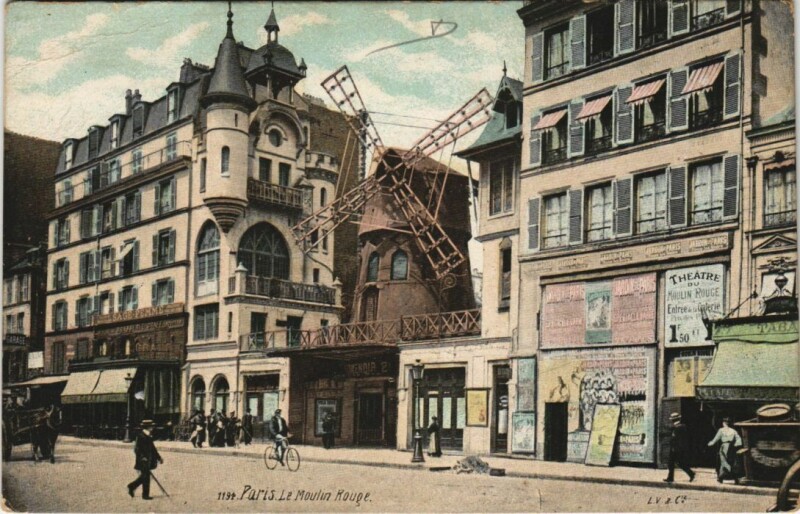 Carte postale ancienne Le Moulin Rouge à Paris 9e