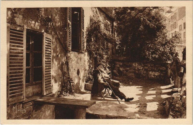 Carte postale ancienne Le Lapin Agile cabaret artistique de Montmartre - le Père Frédé à Paris 18e