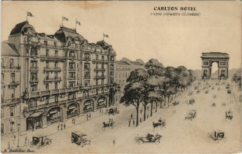 Carte postale ancienne Paris 8e Carlton Hotel