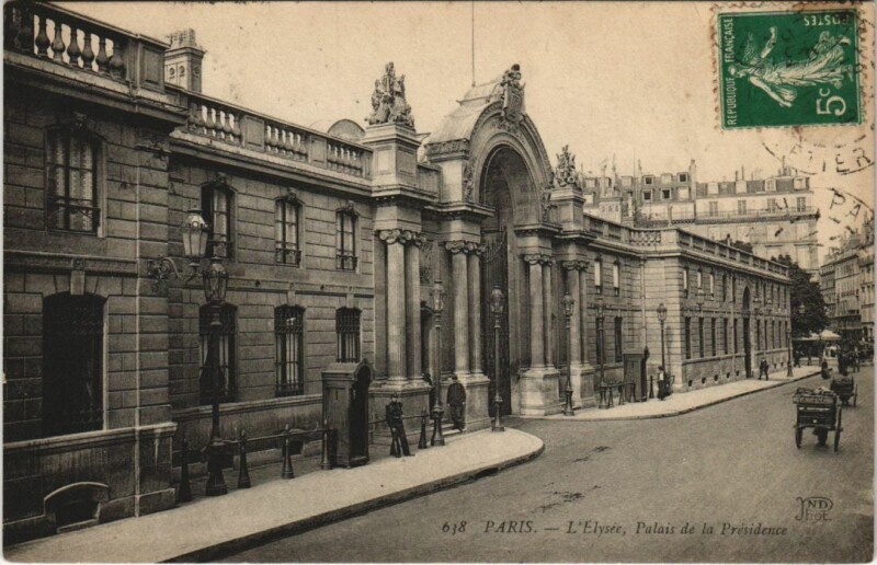 Carte postale ancienne Paris 8e Elysée Palais de la Présidence