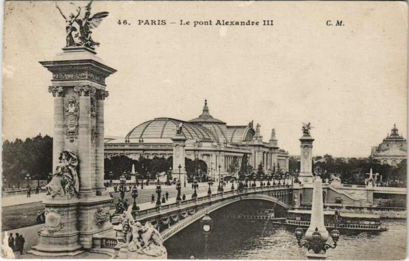 Carte postale ancienne Paris 8e Pont Alexandre Iii