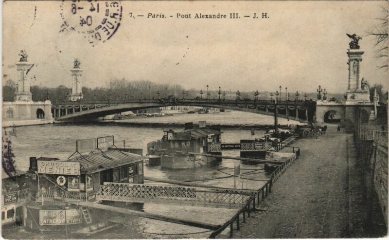 Carte postale ancienne Paris 8e Pont Alexandre Iii