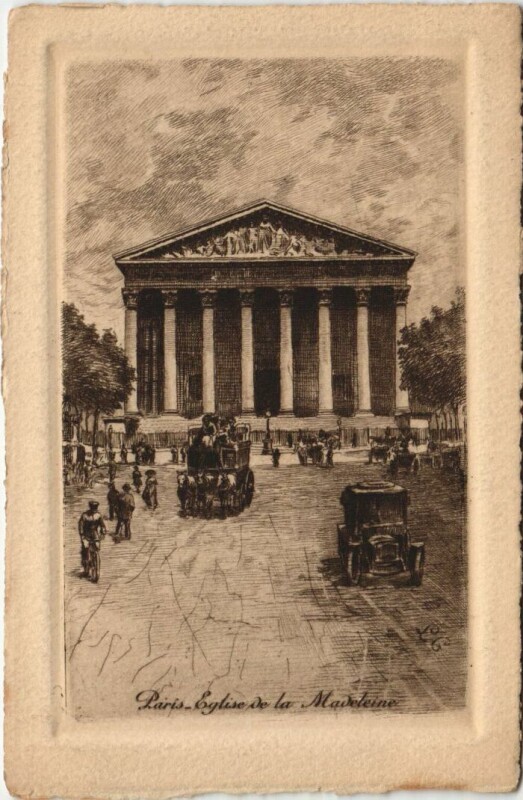 Carte postale ancienne Paris 8e La madeleine