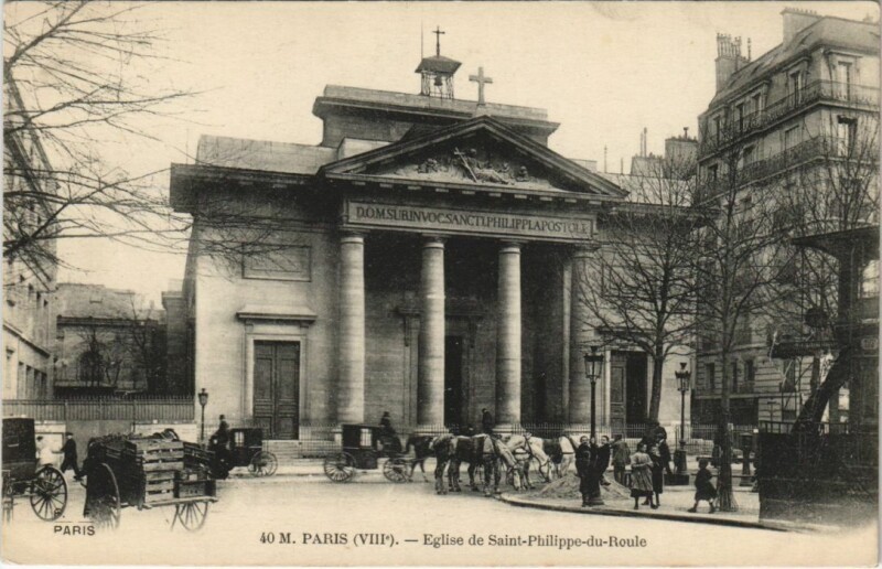 Carte postale ancienne Paris 8e Eglise Saint-Philippe du Roule