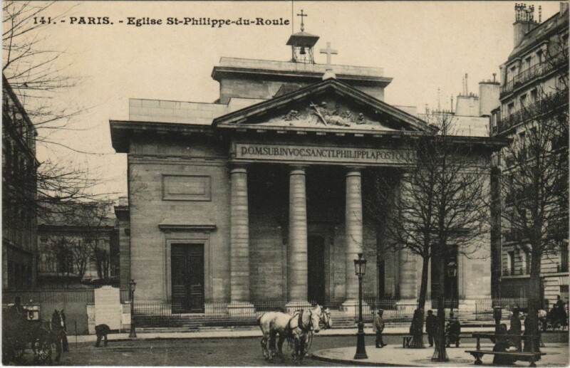 Carte postale ancienne Paris 8e Eglise Saint-Philippe du Roule