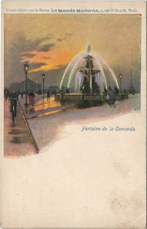 Carte postale ancienne Paris 8e Place de la Concorde