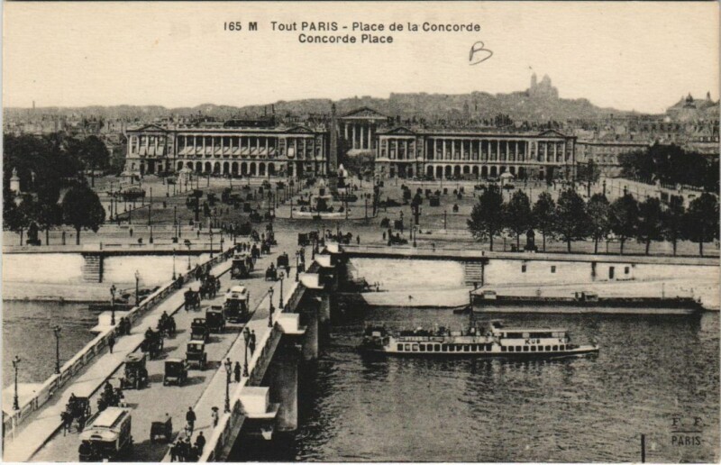 Carte postale ancienne Paris 8e Place de la Concorde