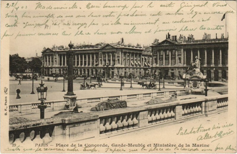 Carte postale ancienne Paris 8e Place de la Concorde
