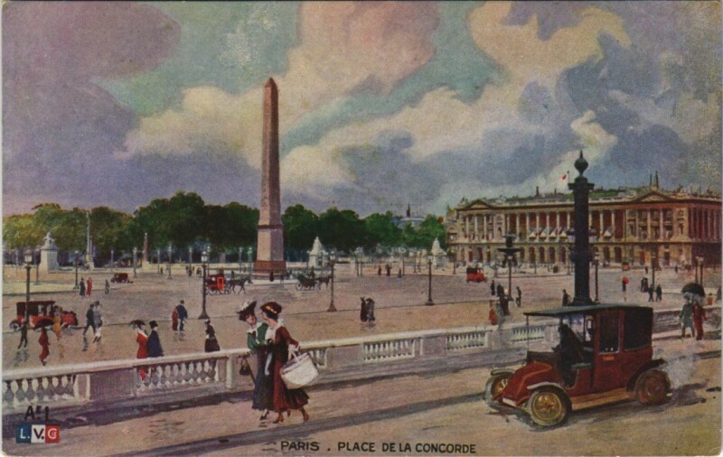 Carte postale ancienne Paris 8e Place de la Concorde