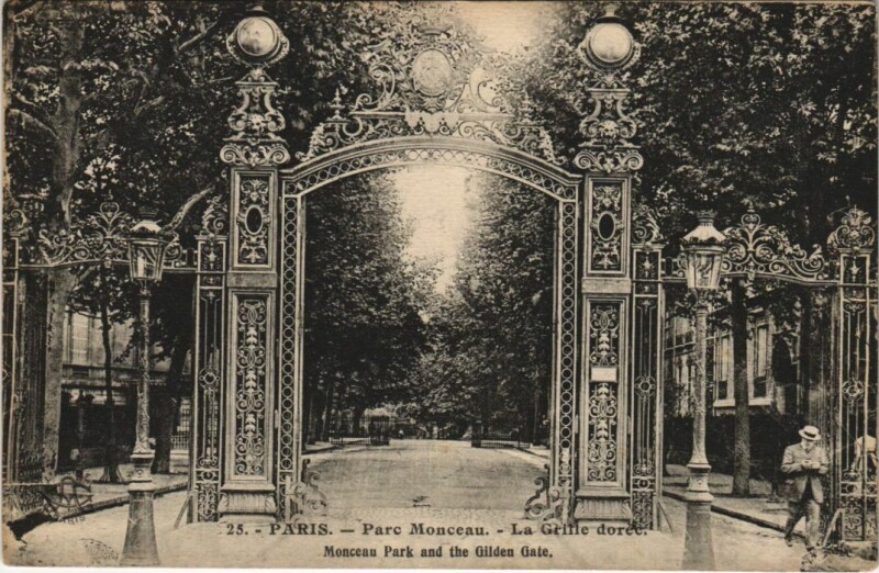 Carte postale ancienne Paris 8e Parc Monceau