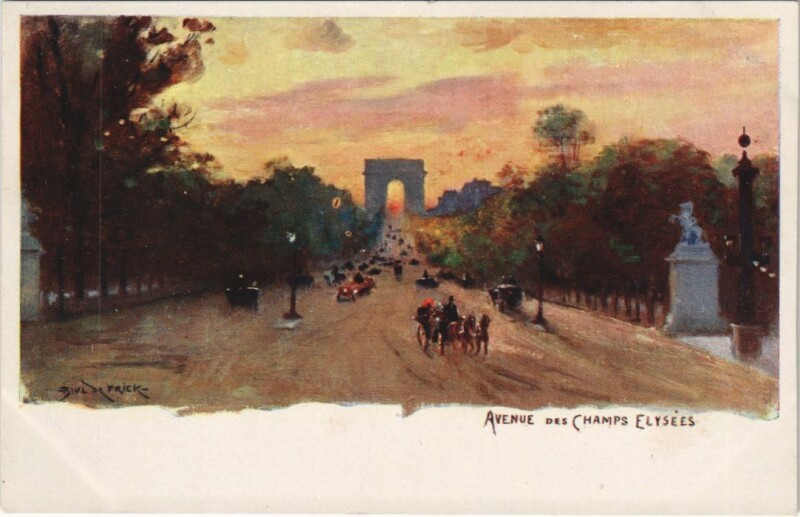 Carte postale ancienne Paris 8e Champs-Elysées
