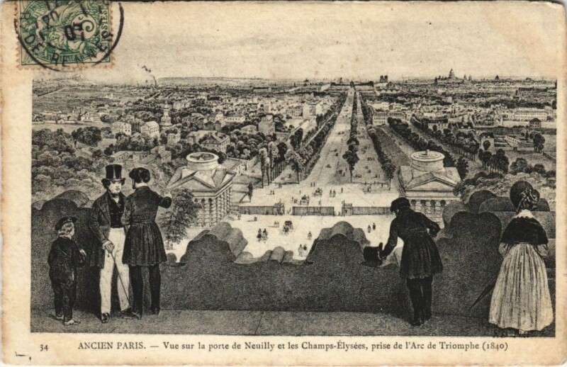 Carte postale ancienne Paris 8e Champs-Elysées