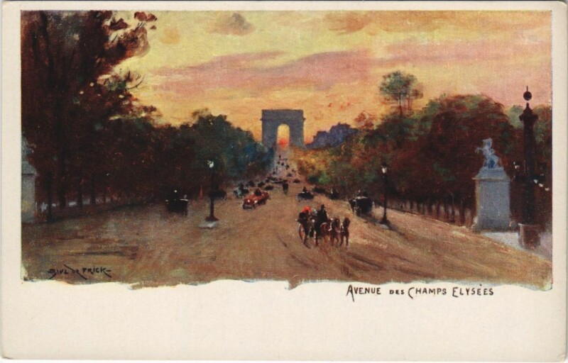 Carte postale ancienne Paris 8e Champs-Elysées