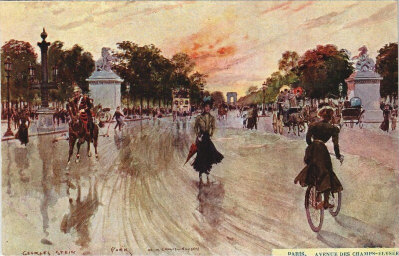 Carte postale ancienne Paris 8e Champs-Elysées