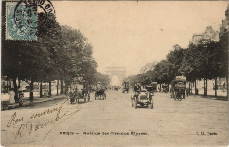 Carte postale ancienne Paris 8e Champs-Elysées