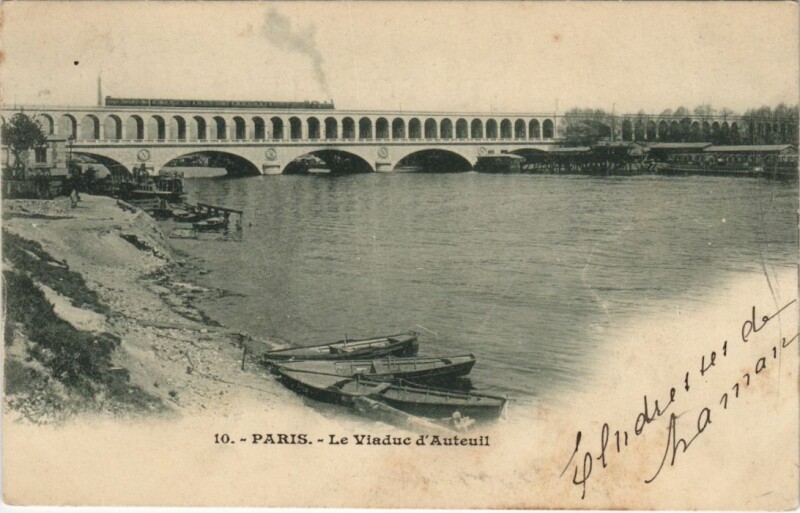 Carte postale ancienne Le Viaduc d'Auteuil à Paris 16e