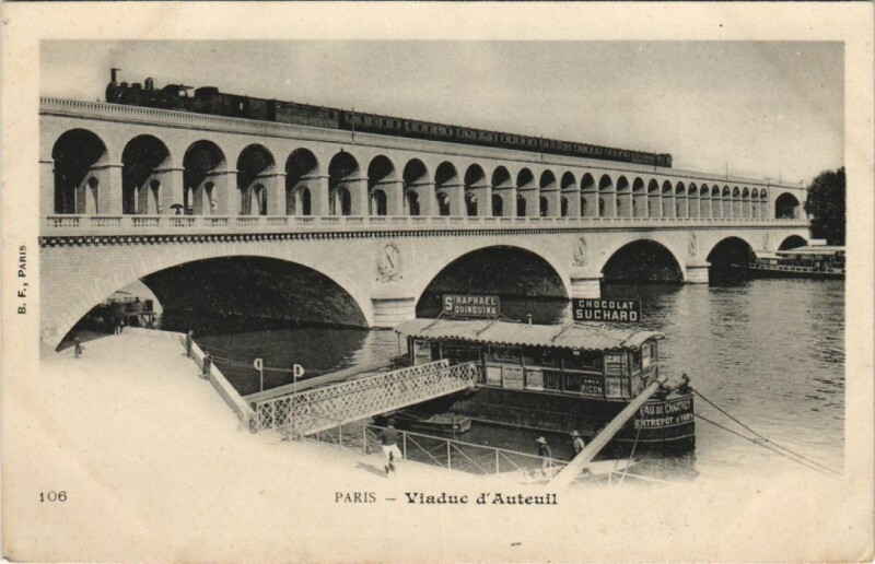 Carte postale ancienne Viaduc d'Auteuil à Paris 16e