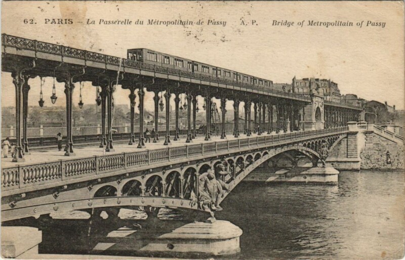 Carte postale ancienne Paris 16e Viaduc de Passy
