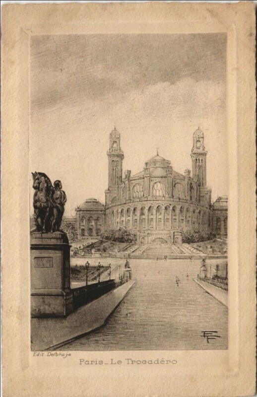 Carte postale ancienne Paris 16e Le Trocadéro