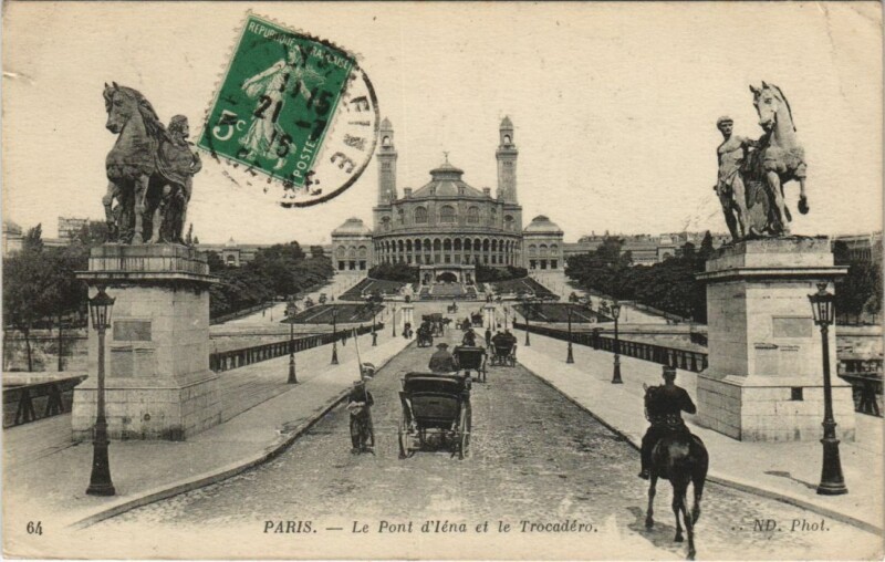 Carte postale ancienne Paris 16e Le Trocadéro