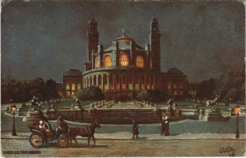 Carte postale ancienne Paris 16e Le Trocadéro
