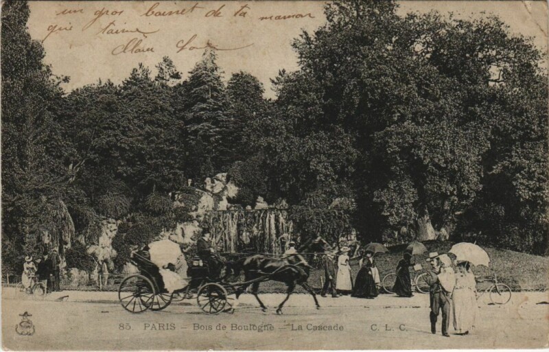 Carte postale ancienne Bois de Boulogne - La Cascade à Paris 16e