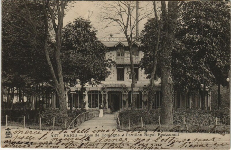 Carte postale ancienne Bois de Boulogne - Restaurant du Pavillon Royal à Paris 16e