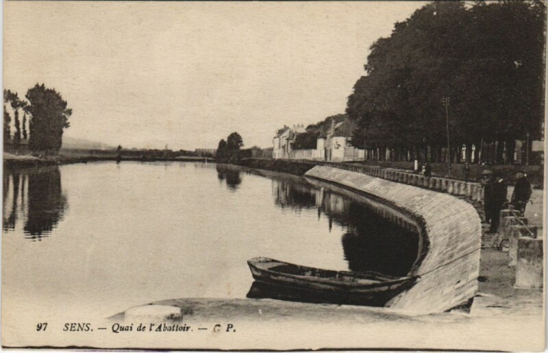 Carte postale ancienne Sens Quai de l'Abattoir
