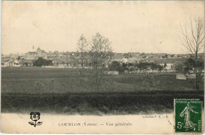 Carte postale ancienne Courlon-sur-Yonne Vue Generale à Courlon-sur-Yonne