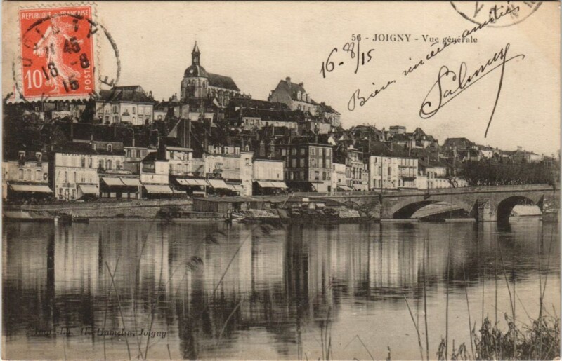Carte postale ancienne Joigny Vue Generale à Joigny