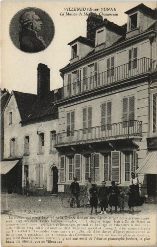 Carte postale ancienne Villeneuve-sur-Yonne La Maison de Menin de Chomorceau à Villeneuve-sur-Yonne
