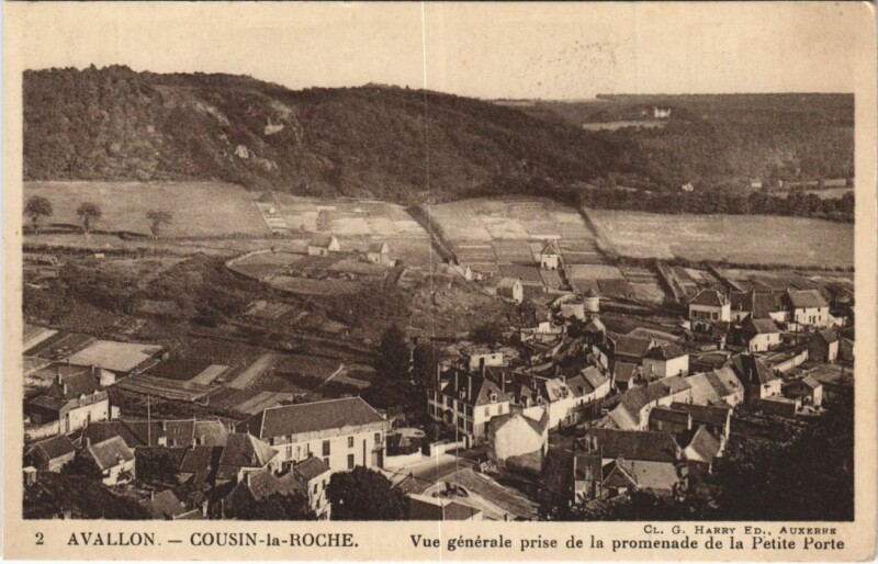 Carte postale ancienne Avallon Cousin-la-Roche - Vue Generale à Avallon