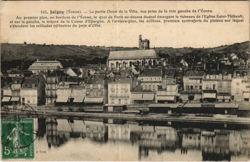 Carte postale ancienne Joigny La Partie Ouest de la Ville à Joigny