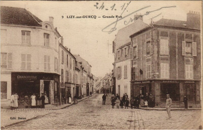 Carte postale ancienne Lizy-Sur-Ourcq Grande Rue à Lizy-sur-Ourcq