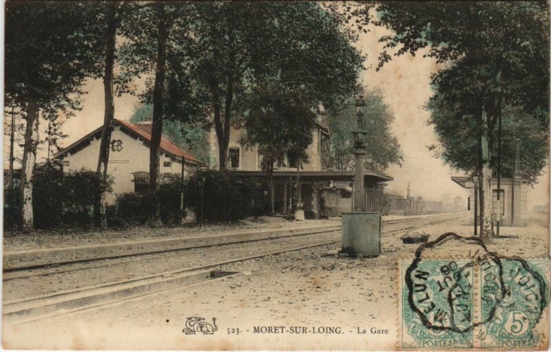 Carte postale ancienne Moret-Sur-Loing La Gare