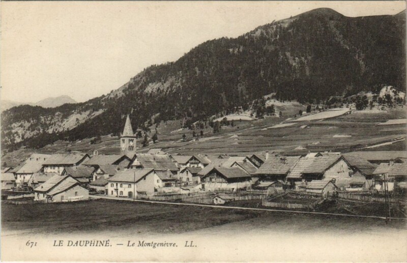 Carte postale ancienne Montgenevre Vue Generale