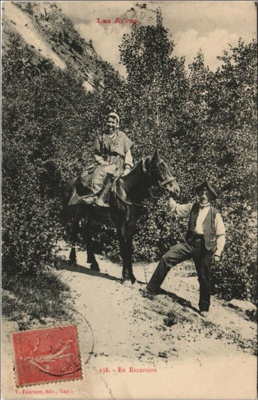 Carte postale ancienne En Excursion - Types