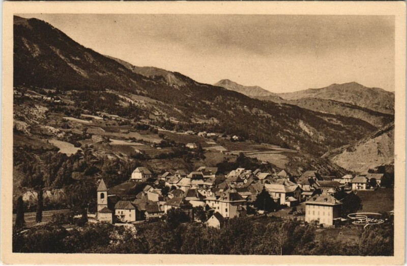Carte postale ancienne Allos Vue Generale