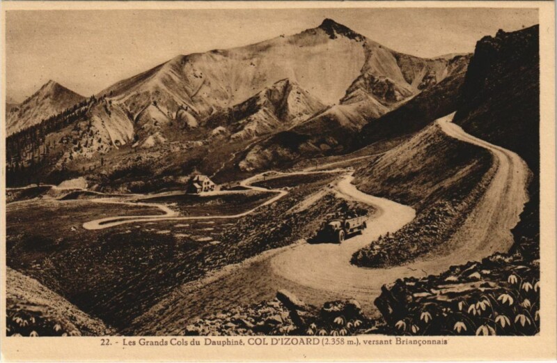 Carte postale ancienne Col d'Izoard versant Brianconnais