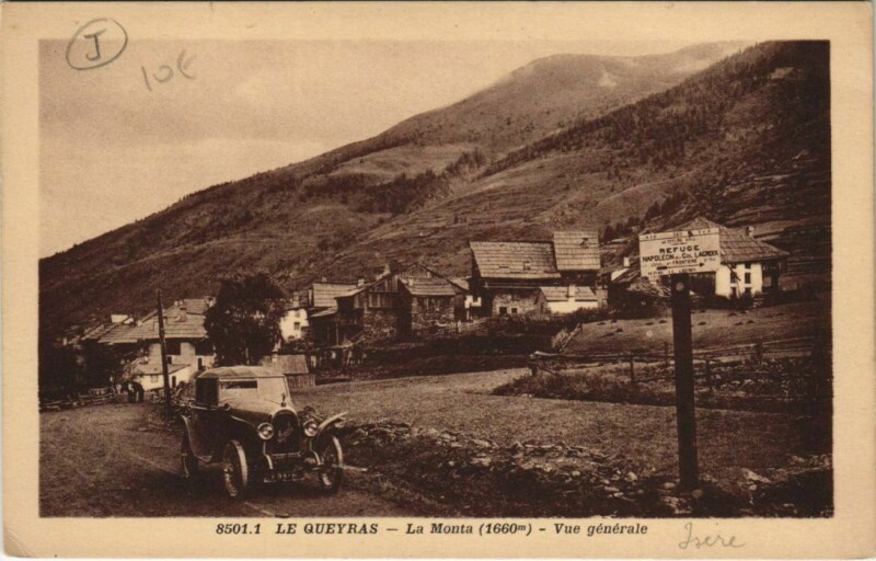 Carte postale ancienne Queyras La Monta - Vue Generale