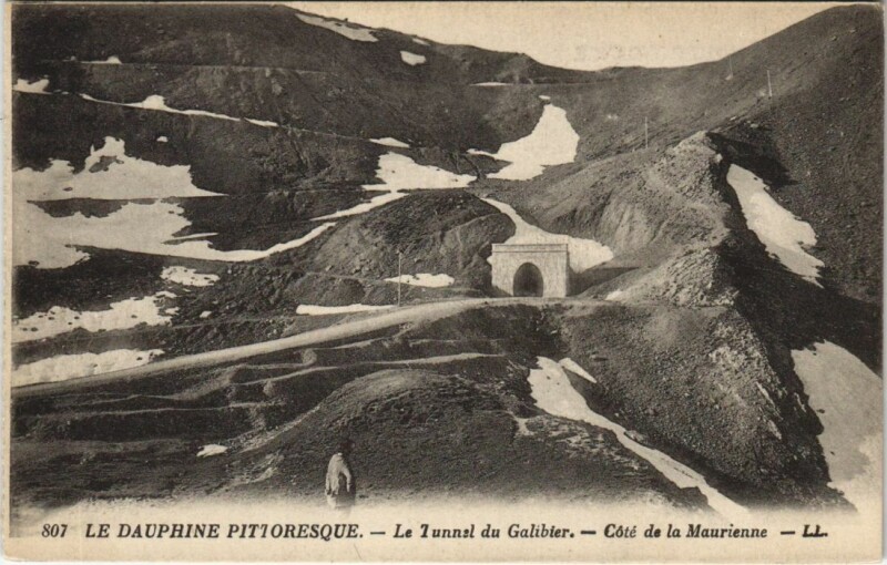 Carte postale ancienne Le Tunnel du Galibier - Cote de la Maurienne