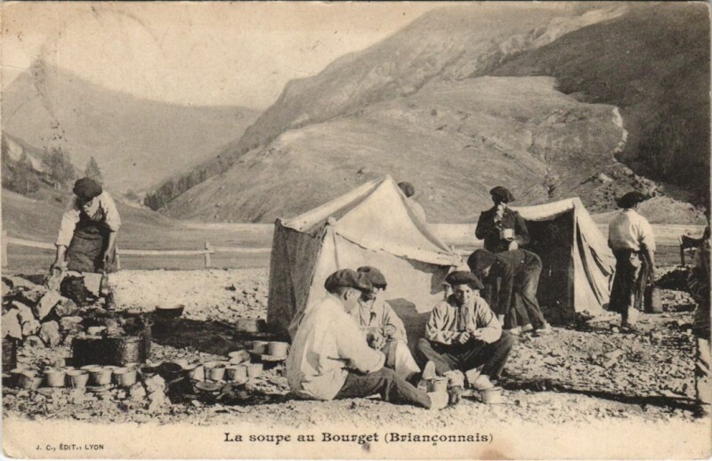 Carte postale ancienne La Soupe au Bourget - Brianconnais