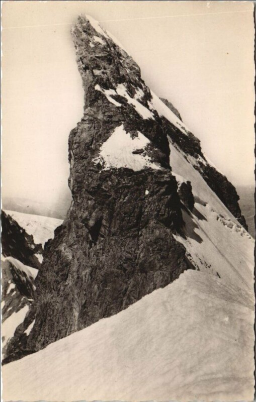 Carte postale ancienne La Meije Centrale ou Doigt de Dieu