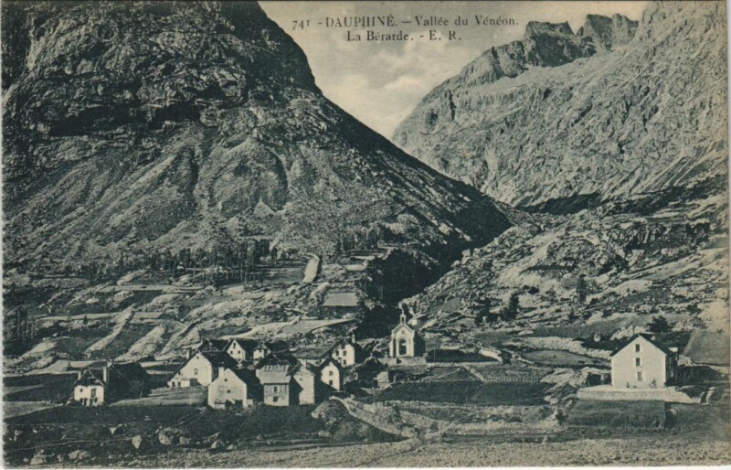 Carte postale ancienne Vallee du Veneon - La Berarde